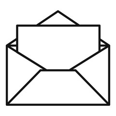 Poster - open envelope icon. outline open envelope vector icon for web design isolated on white background