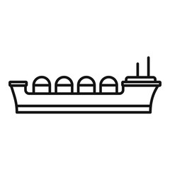 Poster - Oil tanker ship icon. Outline oil tanker ship vector icon for web design isolated on white background