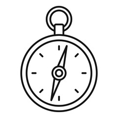 Poster - Metal compass icon. Outline metal compass vector icon for web design isolated on white background