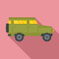 Poster - Hunting off road car icon. Flat illustration of hunting off road car vector icon for web design