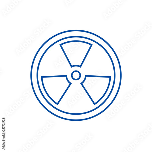 Fotografía Biohazard,dangerous radiation line concept icon