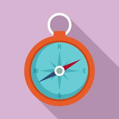 Poster - Hunting compass icon. Flat illustration of hunting compass vector icon for web design