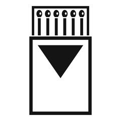 Poster - Box matches icon. Simple illustration of box matches vector icon for web design isolated on white background