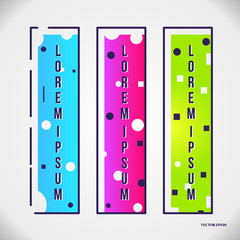 Fototapete - Set of vector banners. Color discount background