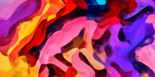 Abstract Acrylic Background. Watercolor Texture. Psychedelic Crazy Art. Unusual Design Pattern. Warm And Very Bright Colors.