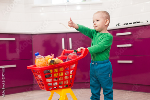 kids plastic shopping trolley