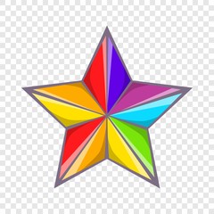 Canvas Print - Star in colours of LGBT icon in cartoon style isolated on background for any web design 