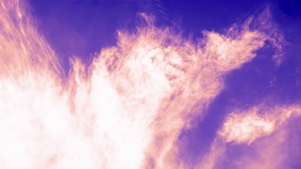 Wall Mural - Beautiful evening orange violet sky. Sky background. 16:9