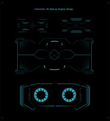 Poster - HUD background outer space. Infographic elements.Digital data, business abstract background. Infographic elements. Futuristic user interface.