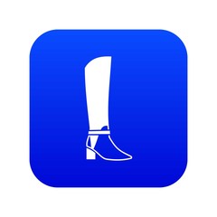 Sticker - Women high boots icon digital blue for any design isolated on white vector illustration