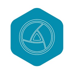 Poster -  Objective icon. Outline illustration of objective vector icon for web