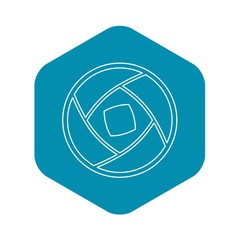 Poster - Photo objective icon. Outline illustration of photo objective vector icon for web