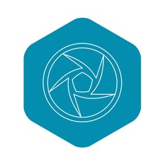 Poster - Video objective icon. Outline illustration of video objective vector icon for web