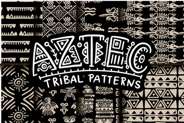 Canvas Print - Seamless aztec vector pattern.