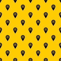Poster - Map pin pattern seamless vector repeat geometric yellow for any design