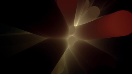 Poster - Close-up of motion of abstract blur cylinder shapes with illumination. Black background.
