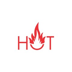 Canvas Print - HOT Fire logo design