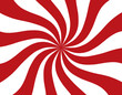 Spiral Seamless Pattern - Red and White Striped Radial Background