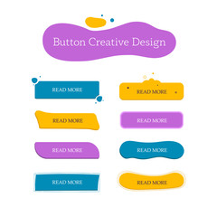 Wall Mural - button creative set. navigation of website. vector design template