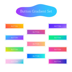 Wall Mural - button gradient set. navigation of website. vector design template