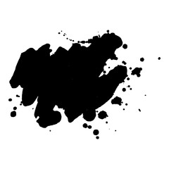 Abstract black ink splash. Vector illustration. Grunge texture for cards and flyers design.