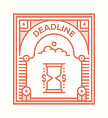 Wall Mural - DEADLINE ICON CONCEPT