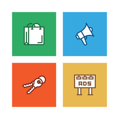 Canvas Print - MARKETING LINE ICON SET