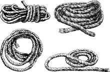 Sketches Of Skeins Of Rigging Rope