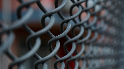 macro of the metal net picture