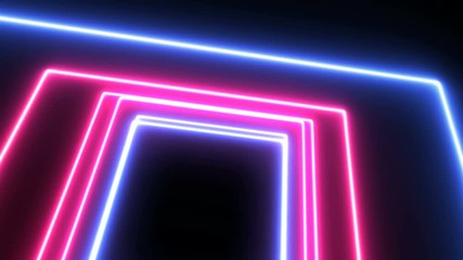 Wall Mural - abstract glowing lines background. neon lights