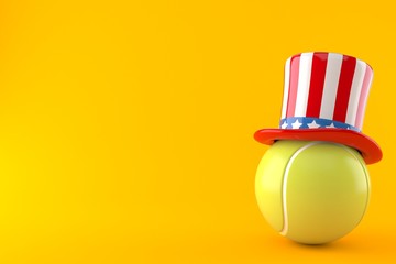 Poster - Tennis ball with usa hat