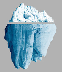 iceberg isolated with clipping paths included 3d illustration