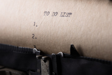 Leinwandbilder - To do list - text message on the typewriter close-up