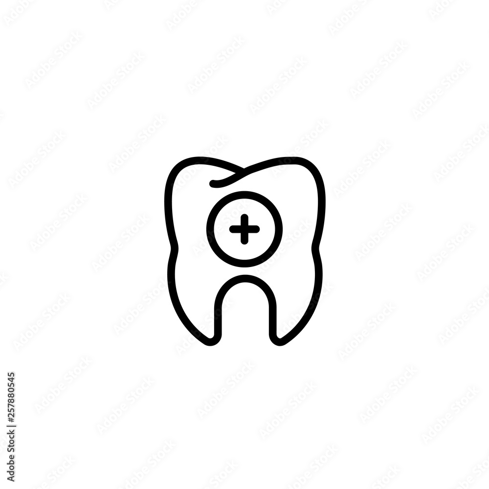 medical, treatment, theraphy, dental, tooth icon in black outline style ...
