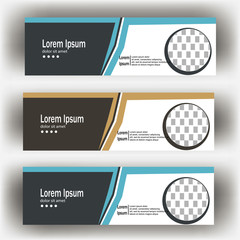 Wall Mural - abstract geometric design banner web template. Banner web design vector template