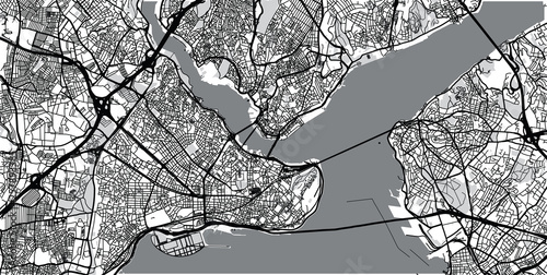 Fotografía Urban vector city map of Istanbul, Turkey