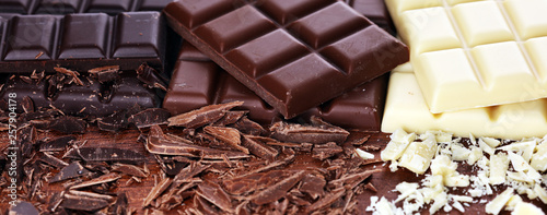 Fotografía chocolate in diffrent color