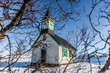 Small church in winter. 