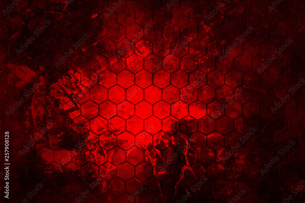 dark red hexagon background and real texture Stock Illustration | Adobe ...