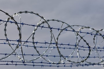 fence with barbed wire