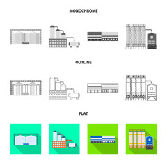 Vector illustration of production and structure symbol. Collection of production and technology stock vector illustration.