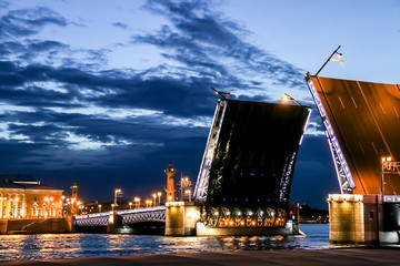 Wall Mural - drawbridges of St. Petersburg