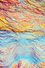 Colourful Sedimentary Rocks Formed By The Accumulation Of Sediments – Natural Rock Layers Backgrounds, Patterns And Textures - Abstract Graphic Design – Geology – Nature Formations