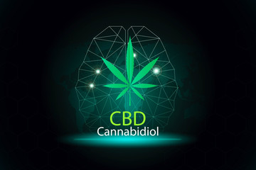 Wall Mural - cannabidiol cbd marijuana extract have medicinal properties background concept