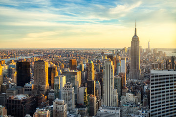 Wall Mural - New York City Midtown with Empire State Building at Sunset