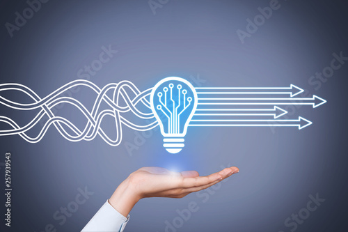 Fotomural Innovative idea solution concepts on touch screen