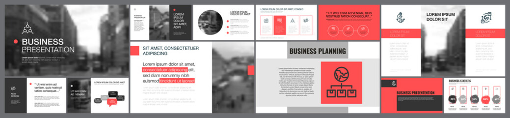 Wall Mural - Fifteen Strategy Slide Templates Set