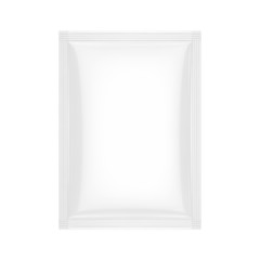 Aufkleber - White Blank Bag Package in Clay Style Mockup. 3d Rendering