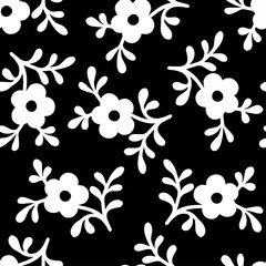 Abstract pattern black and whit doodle