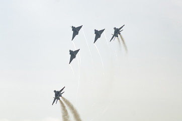 Military plane plowing the skies of Lima - Peru